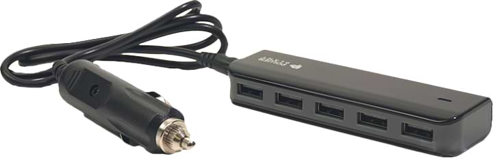 Автомобільний зарядний пристрій PowerPlant UB-860 5xUSB Black (SC230044)
