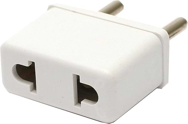 Фото - Переходник Евро 220В PowerPlant US - EU White (DV00DV0023)