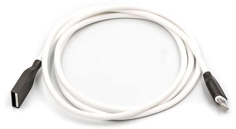 Кабель синхронізації даних PowerPlant USB-Lightning 1m White (CA910724)