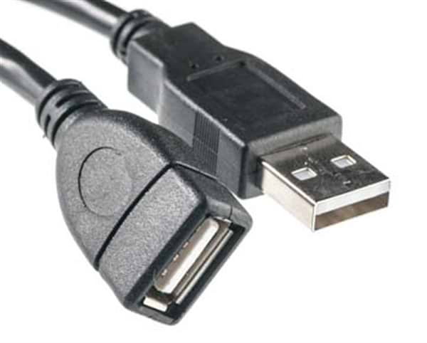 Фото - Переходник PowerPlant USB2.0 (AF)-USB2.0 (AM) 0.1m Black (KD00AS1209)
