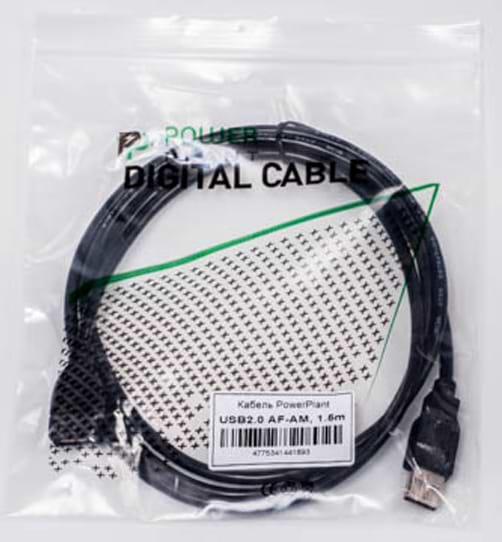 Фото - Кабель USB type A - USB type A PowerPlant USB 2.0 AF – AM 1.5 м (KD00AS1189)