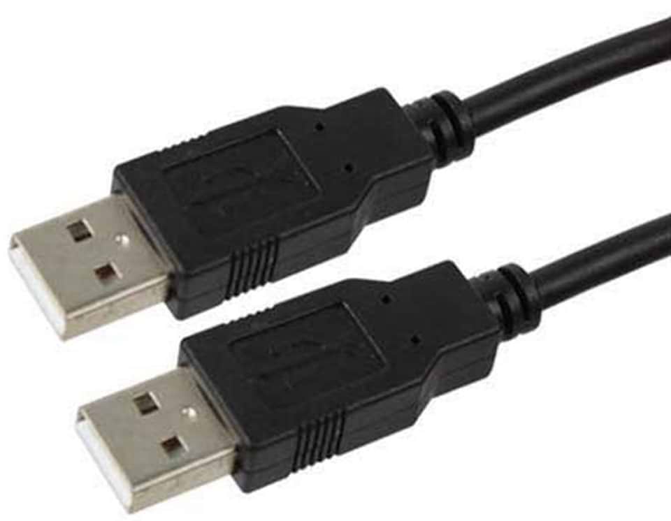 Кабель USB type A - USB type A PowerPlant USB 2.0 AM-USB 2.0 AM One Ferrite 3m Black (KD00AS1215)