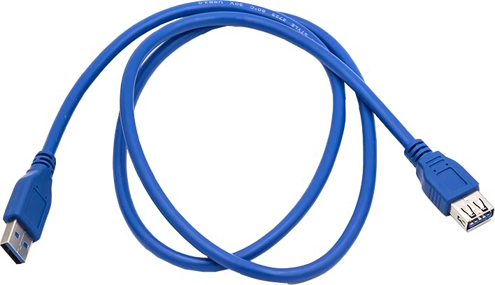 Кабель USB type A - USB type A PowerPlant USB 3.0 AF - AM 1m Blue (CA911134)