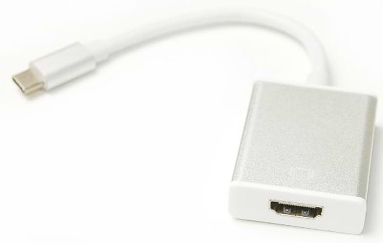 Перехідник PowerPlant USB Type-C-HDMI 0.15m White (KD00AS1272)