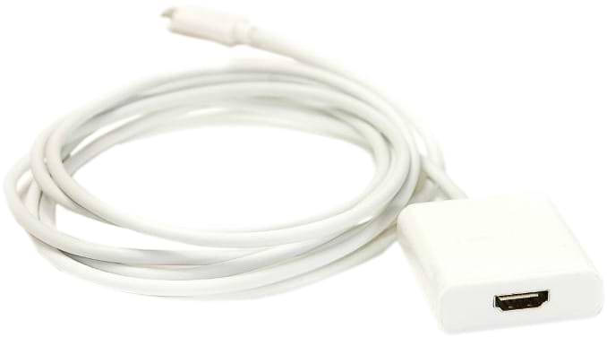 Кабель синхронізації даних PowerPlant USB Type-C-HDMI 1.8m White (KD00AS1271)