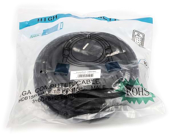 Фото - Кабель PowerPlant VGA-VGA 10m Double Ferrites (CA911042)