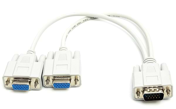 Фото - Кабель PowerPlant VGA HD15-M to (2) VGA HD15-F Splitter Y (CA911974)