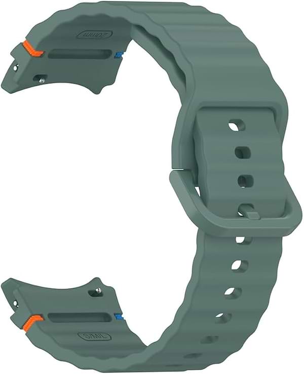 Фото - Ремінець для смарт-годинника BeCover Ribbed Tape for Samsung Galaxy Watch (20mm) 3 41mm/4 40mm-44mm/5 40-44mm/6 40-44mm/7 40-44mm Dark Green (712041)