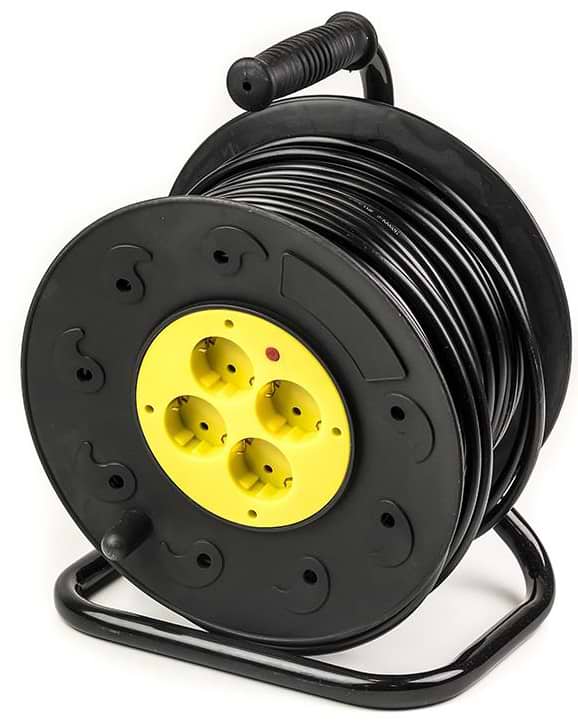 Фото - Подовжувач 220В PowerPlant 4 розетки 50m Black (PPRA16M50S4L)