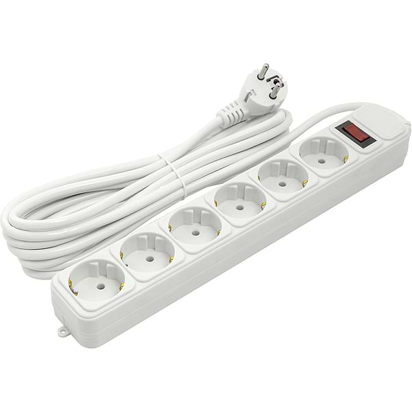 Фото - Сетевой фильтр PowerPlant JY-1057/5 (PPSA10M50S6) 6 розеток 5 м
