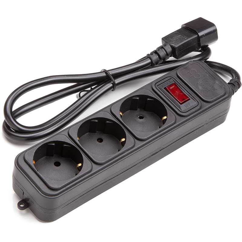 Сетевой фильтр PowerPlant (PPUA10M10S3) 1.0 м 3x1.5мм2 10А 3 розетки - Фото 1