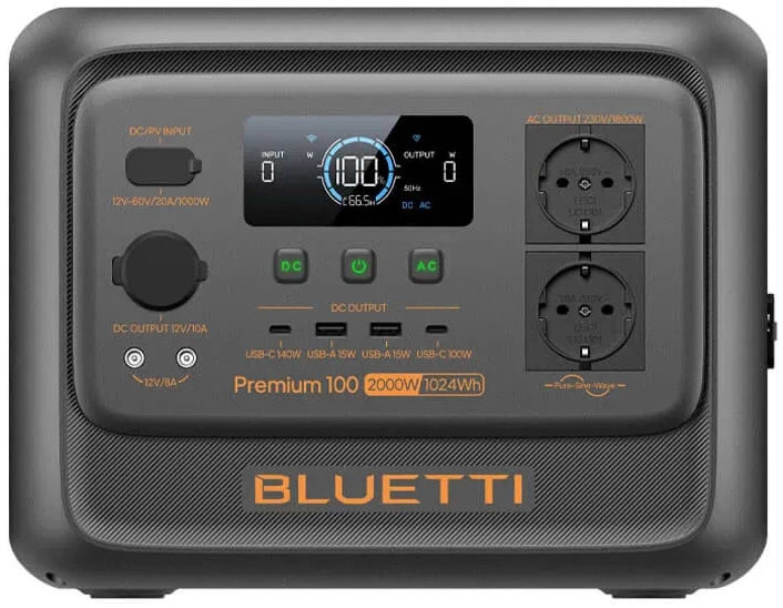 Зарядна станція універсальна Bluetti Premium 100 V2 Portable Power Station 2000W/1024Wh (PR100V2)