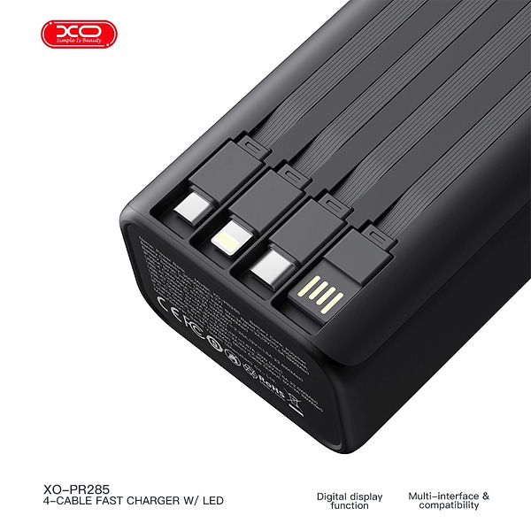 Фото - Батарея мобильная XO PR285 30000mAh 20W (PR285.black)