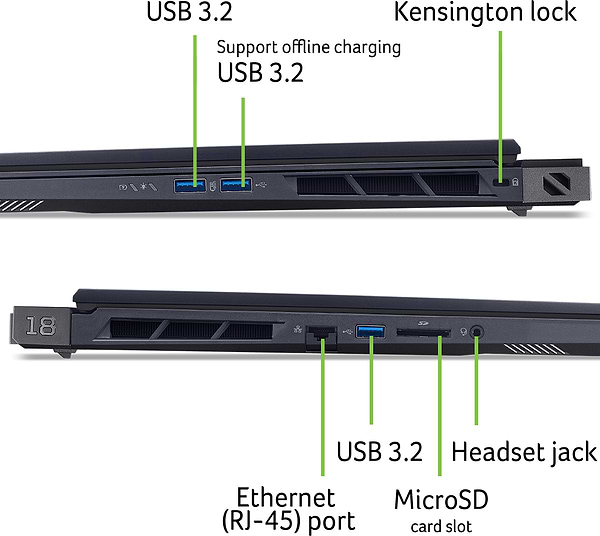Фото - Ноутбук игровой Acer Predator Helios 18 AI PH18-73-96KF (NH.QVWEU.001) Abyssal Black