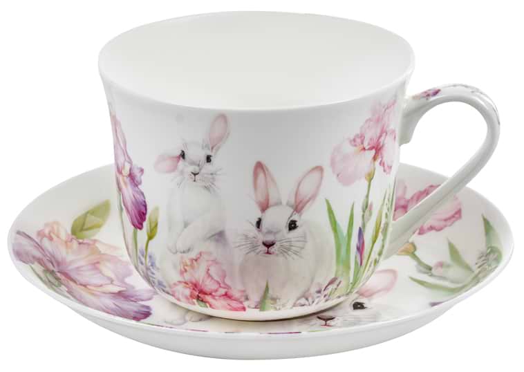 Чашка Lefard Кролик в цветах 470 мл 2 пр. (924-804)