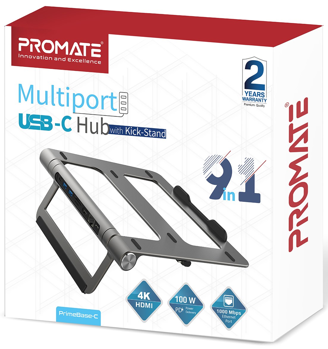 Фото - Хаб USB Promate Rrimebase-c.Grey