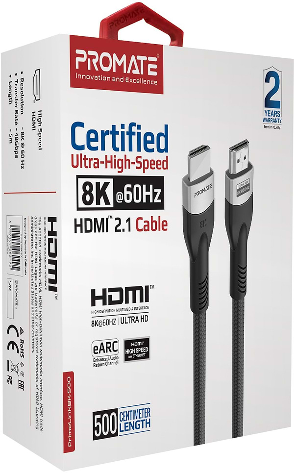 Фото - Уценка - Кабель HDMI Promate HDMI-HDMI v.2.0 Prolink4k1-500.Black