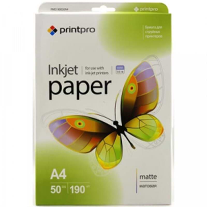Фотопапір PrintPro 190г/м2 A4 50 л. (PME190050A4) - Фото 1