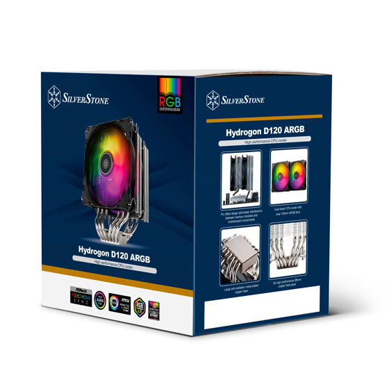 Фото - Процесорний кулер Silver Stone Hydrogon D120-ARGB-V2 (SST-HYD120-ARGB-V2)