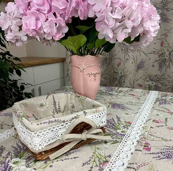 Фото - Хлібниця Прованс декоративна "Grosso" з мереживом 22х22 (017557)