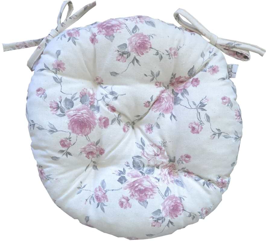 Подушка для стула Прованс круглая D 40 "Bella" Розы (013531)