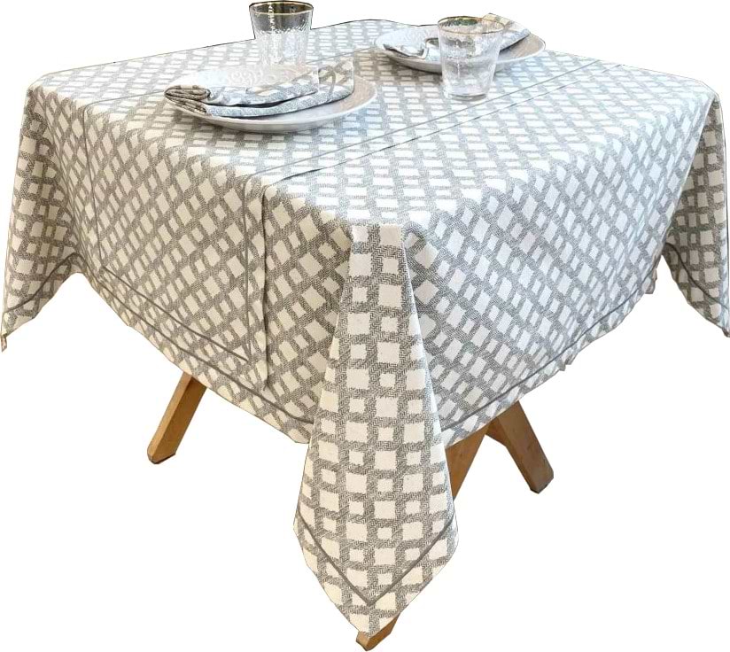 Скатертина квадратна Прованс 132х132 Avantime Лофт Сірий (017279) - Фото 1