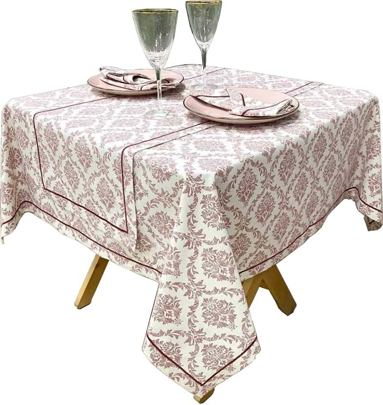 Скатертина квадратна Прованс 132х132 Avantime Версаль Бордо (017274) - Фото 1