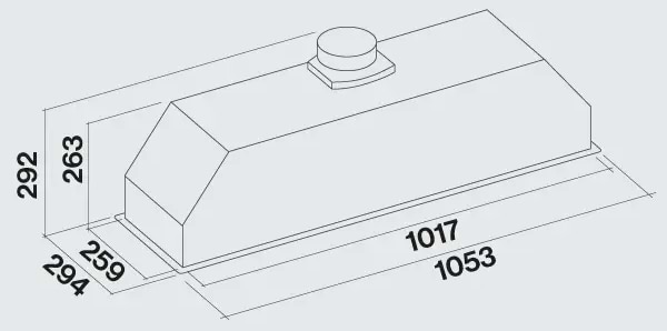 Фото - Витяжка вбудована Falmec INCASSO PLUS 105 нерж. сталь 800 (CGIW05.E26P2#EUI490F)