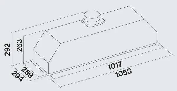 Фото - Витяжка вбудована Falmec INCASSO PLUS 105 білий 800 CGIW05.E26P2#EUB490F
