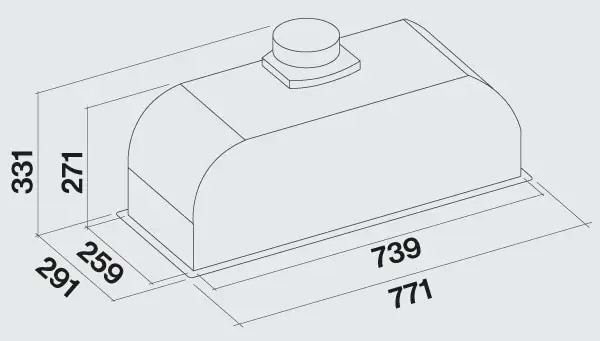 Фото - Витяжка вбудована Falmec GRUPPO INCASSO PLUS 70 white 800 (CGIW70.E26P2#EUB490F)