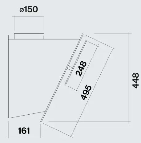 Фото - Витяжка декоративна Falmec VERSO EASY 55 black 800 (CVXN55.E2P2#ZZZN491F)