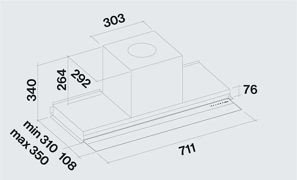 Фото - Вытяжка встраиваемая Falmec VIRGOLA NO-DROP Touch 75 нерж.сталь 800 (CVJN75.E23P2#ZZZ3490F)