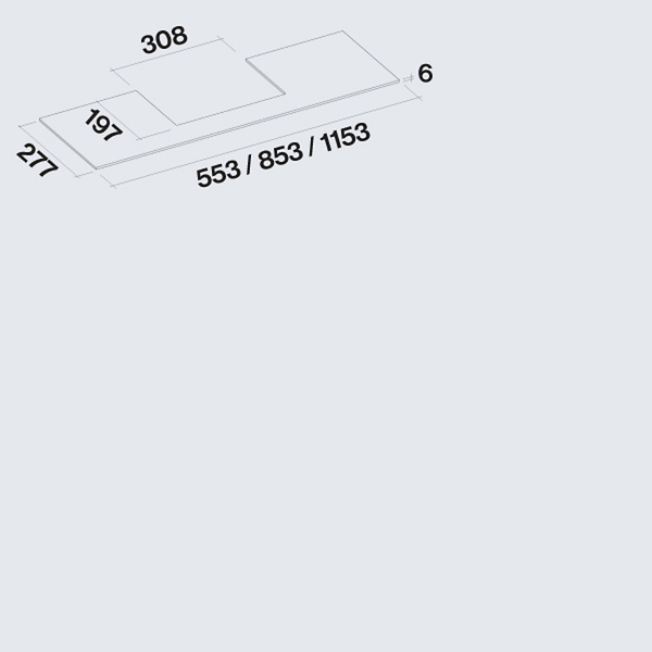 Фото - Витяжка вбудована Falmec VIRGOLA NO-DROP Touch 90 нерж.сталь 800