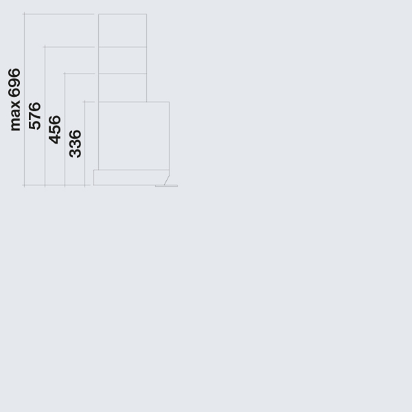 Фото - Витяжка вбудована Falmec VIRGOLA NO-DROP Touch 90 нерж.сталь 800