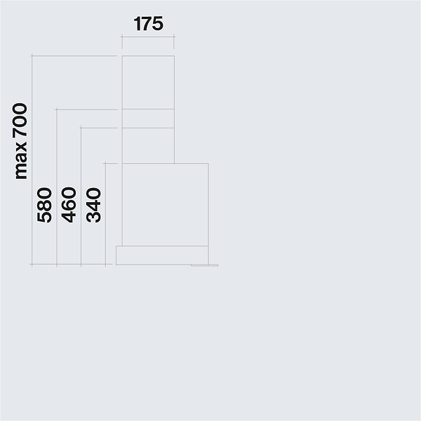 Фото - Витяжка вбудована Falmec VIRGOLA TOUCH 60 чорний 800