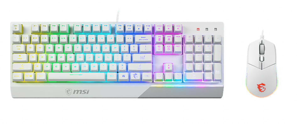 Клавіатура+миша MSI Vigor GK30 COMBO WHITE UA (S11-04UA302-CLA) - Фото 1
