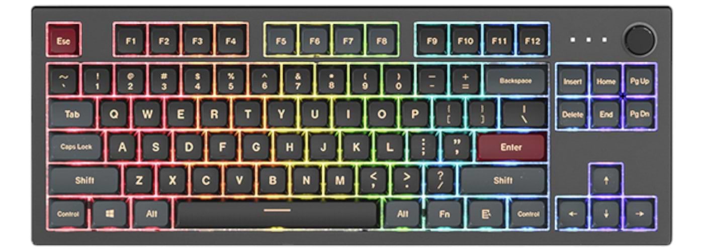 Клавиатура проводная игровая Montech Montech MKey TKL Darkness (MK87DB) - Фото 1