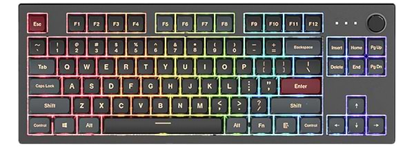 Фото - Клавиатура проводная игровая Montech Montech MKey TKL Darkness (MK87DB)