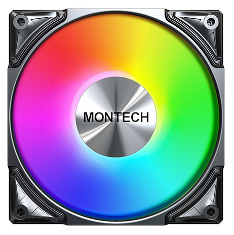 Фото - Корпусний вентилятор Montech METAL PRO 12 ARGB PWM BLK