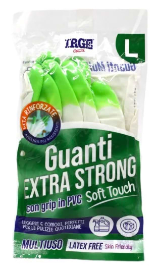 Рукавички латексні IRGE Зелені розмір L (GUA6781A) - Фото 1