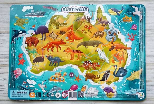 Фото - Пазли (5-7 років) Dodo з рамкою Австралія (R300179)