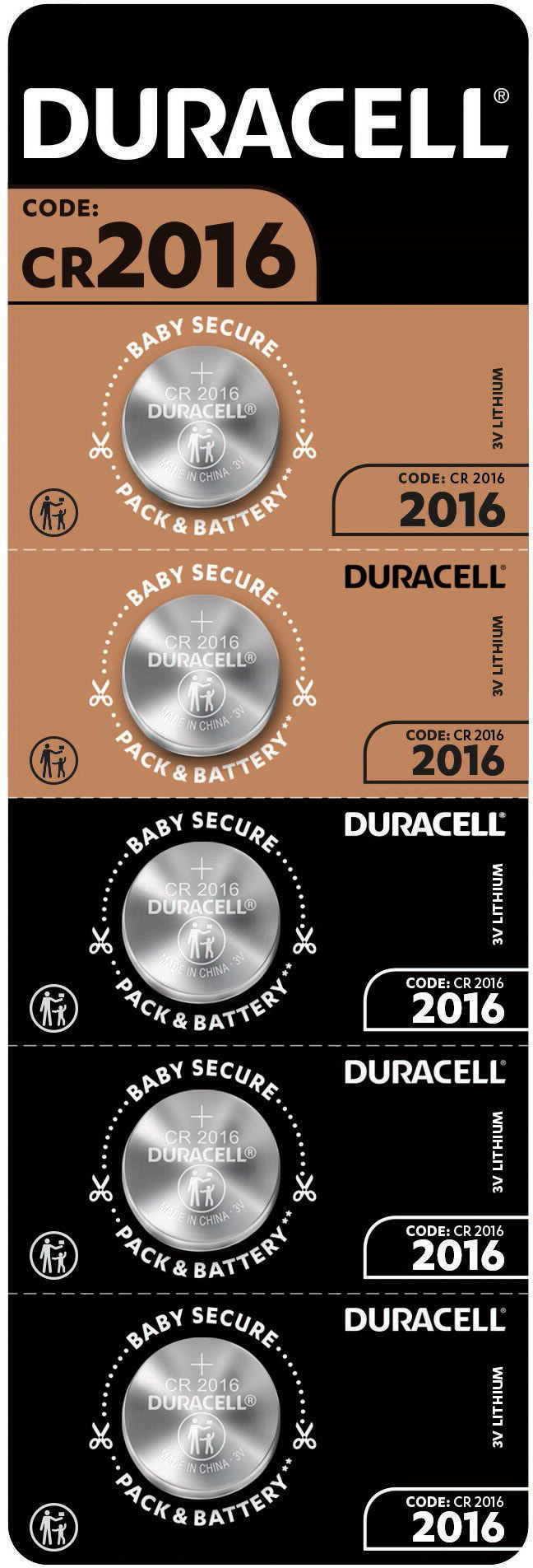 Батарейка тип CR2016 Duracell DL2016 DSN 1х5 шт. (5010979)