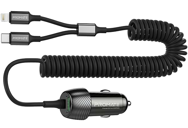 Фото - Автомобильное зарядное устройство Promate Powerdrive-33pdci.Black