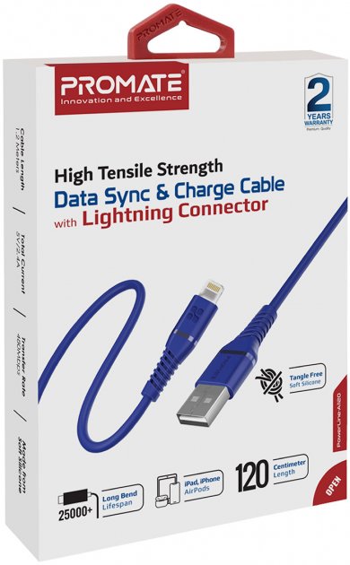Фото - Кабель Promate Powerline-ai120 Blue