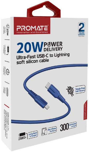 Фото - Кабель Promate Powerlink-300 Blue