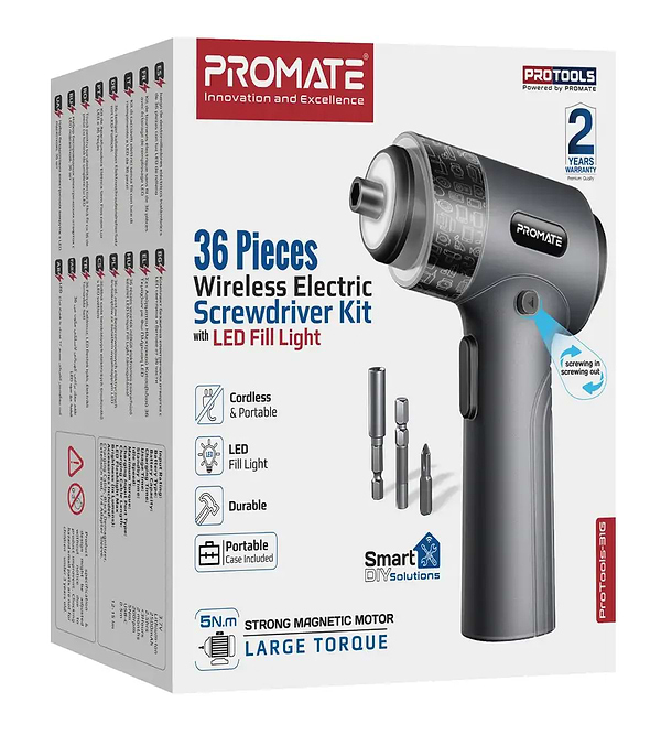 Фото - Акумуляторна викрутка Promate ProTools-31G