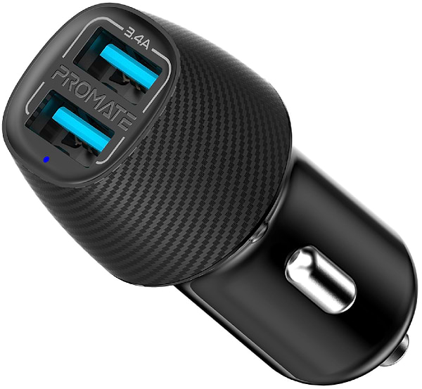 Фото - Автомобільний зарядний пристрій Promate Voltrip-duo Black