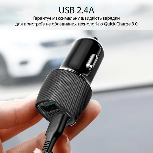 Фото - Автомобільний зарядний пристрій Promate Voltrip-duo Black