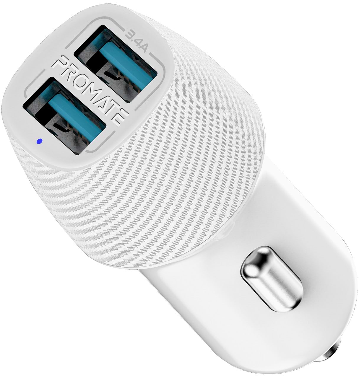 Автомобільний зарядний пристрій Promate Voltrip-duo White
