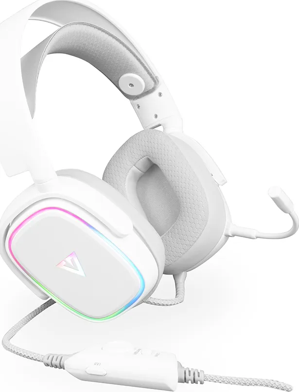 Фото - Гарнітура дротова ігрова Modecom Volcano RGB Prometheus 7.1 White USB (S-MC-899-PROMETHEUS-200)